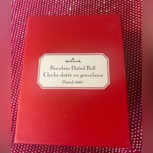 Hallmark Porcelain Dated Bell Christmas Ornament 2007 NIB